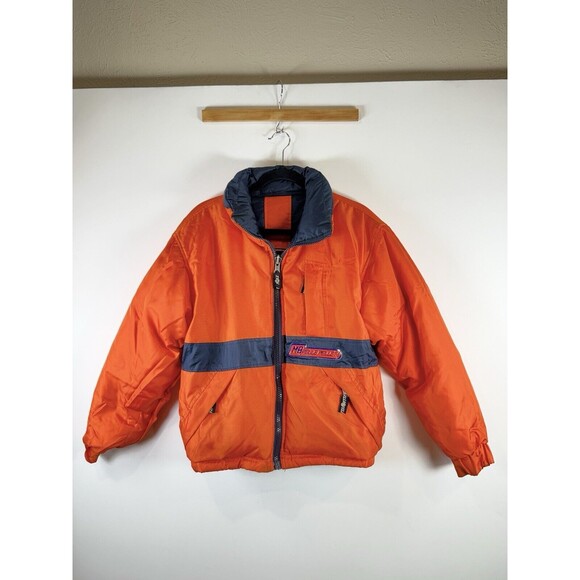 Reversible Down Jacket with Racing Patch by Mark Buchanan, 90s-00s Pelle Pelle - Picture 10 of 15